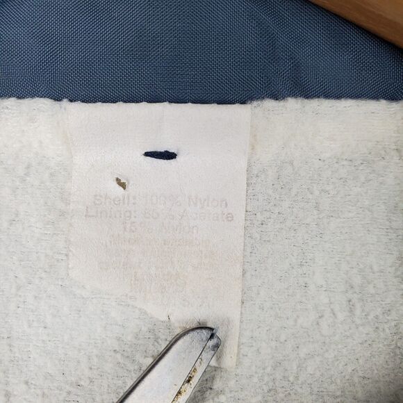 Vintage University of Arizona U of A Blue Nylon Snap Button Windbreaker Jacket M - Picture 7 of 10